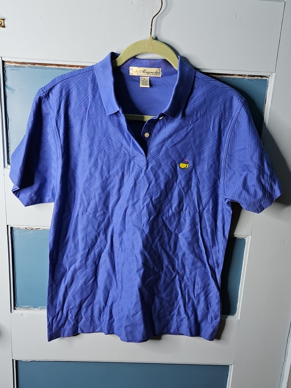 Magnolia Lane Blue Polo Golf Shirt with Embroidered Logo Large